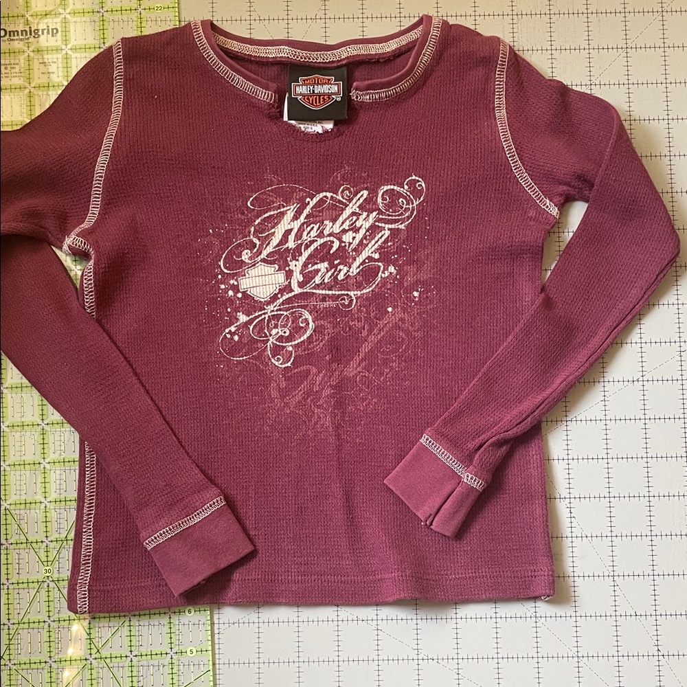 Harley-Davidson Kids Long Sleeve Tee - Pink